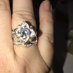 Sterling Silver, CZ Rose Ring size 10